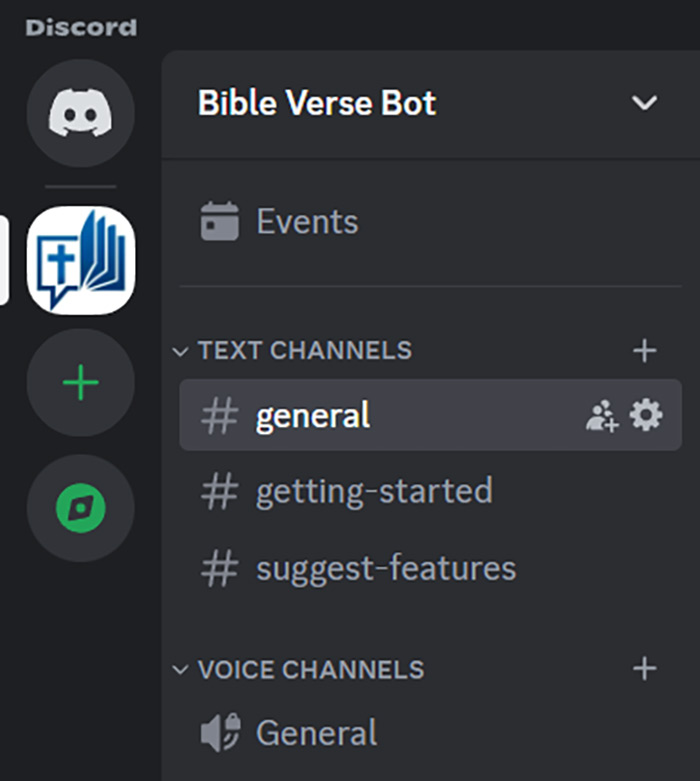 Bible Verse Chat Bot - Discord Server